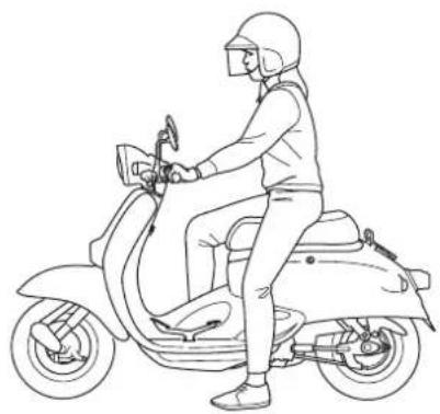 Honda Giorcub SNC50 (1999) - ①乗車します。 - 1