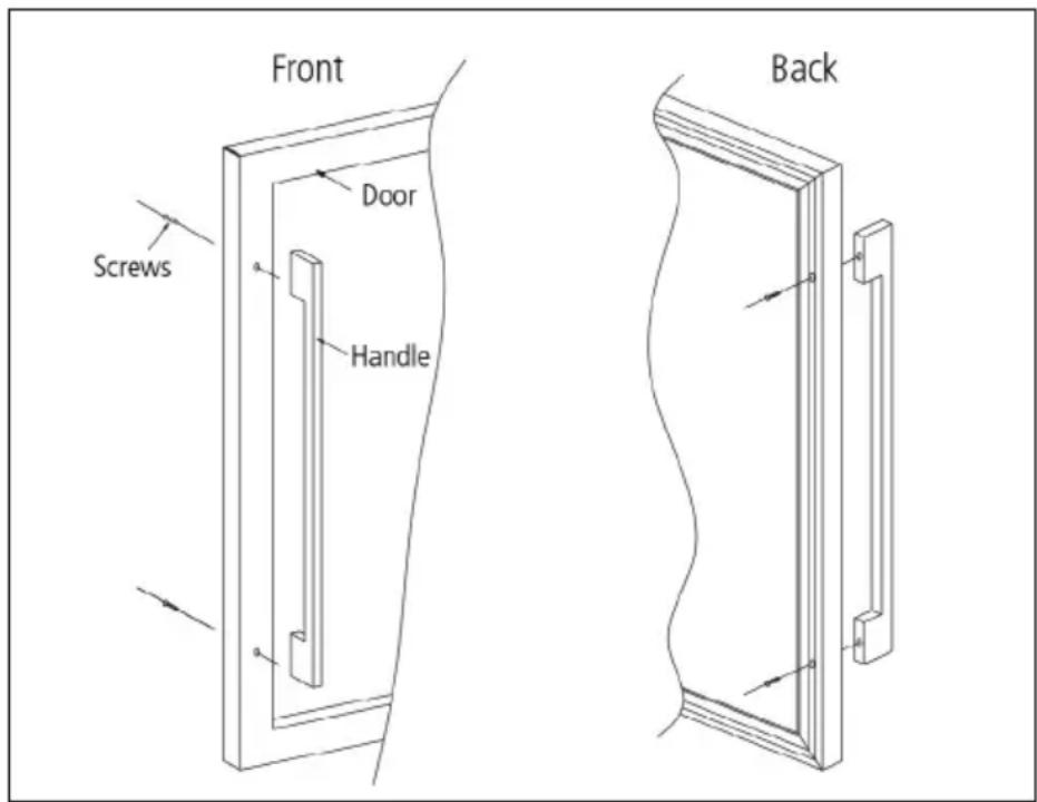 Front Screws Door Handle Back