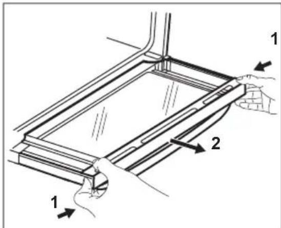 AEG 43172V-MN - Removing and cleaning the door glasses - top oven - 2