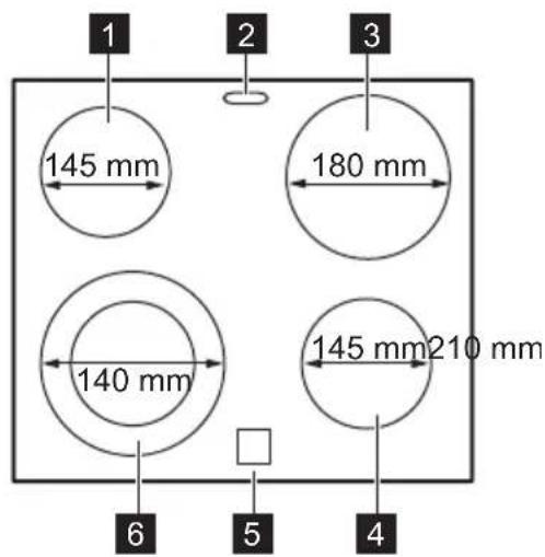 AEG 43172V-MN - Cooking surface layout - 1