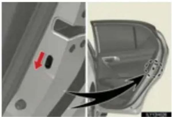 LEXUS CT 200h (2010) - Bērnu aizsardzības slēdzis aizmugures durvīs - 1