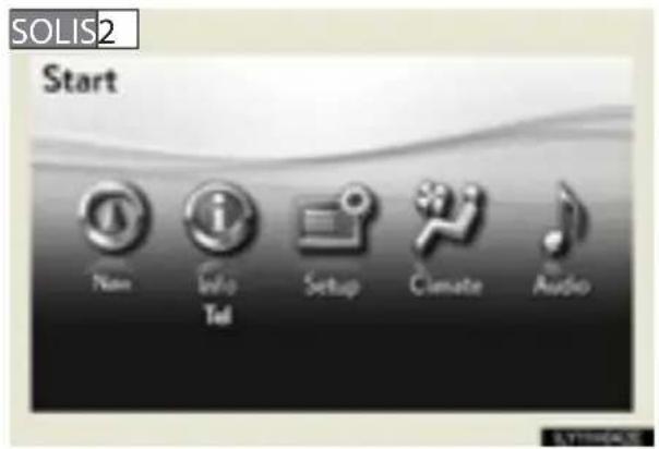 SOLIS2 Start Name Info Tel Setup Climate Audio