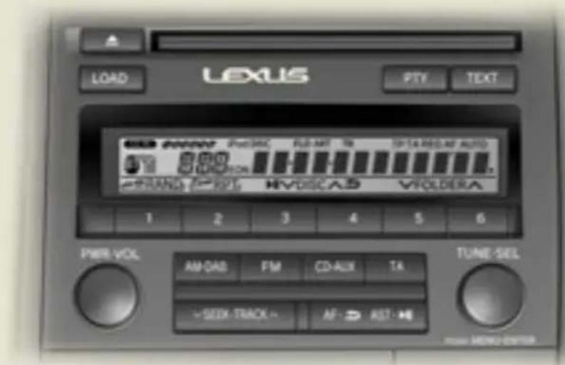 LEXUS LOAD PTY TEXT GHD AVIANT PONIC RUMET 10 SP14 RED AF AUTO AVIO HVD/CA3D VHOLDERA 1 2 3 4 5 6 PWR VOL AM OAS FM CD-ALK TA ~SEEM TRACK ~ AF → AST → TUNE SEE www.mono-orient