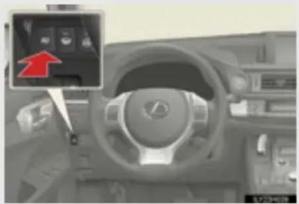 LEXUS CT 200h (2010) - 2-3. Lukturu un vējstikla tīrītāju darbiba Starmešu tīrītāju slēdzis\* - 1