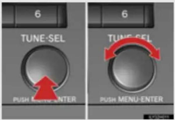 6 TUNE-SEL PUSH MENU-ENTER 6 TUNE-SEL PUSH MENU-ENTER