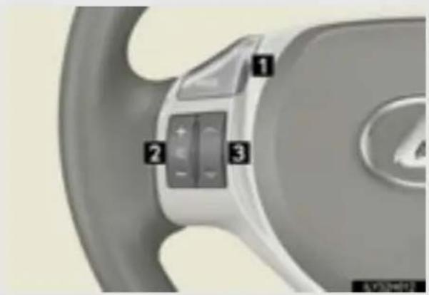 LEXUS CT 200h (2010) - Dažas audio īpatnības var vadīt izmantojot slēdžus uz stūres. - 1