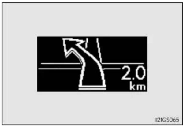 LEXUS GS 250 (2012) - Maršruta vadības rādījums (automobiļiem, kas aprīkoti ar navigācijas sistēmu) - 1