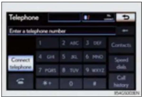 Telephone Enter a telephone number 1 2 ABC 3 DEF Contacts 4 GH 5 JL 6 MNO Speed 7 PGRS 8 TUV 9 WXYZ Call * + 0 # ISSAG/003EN