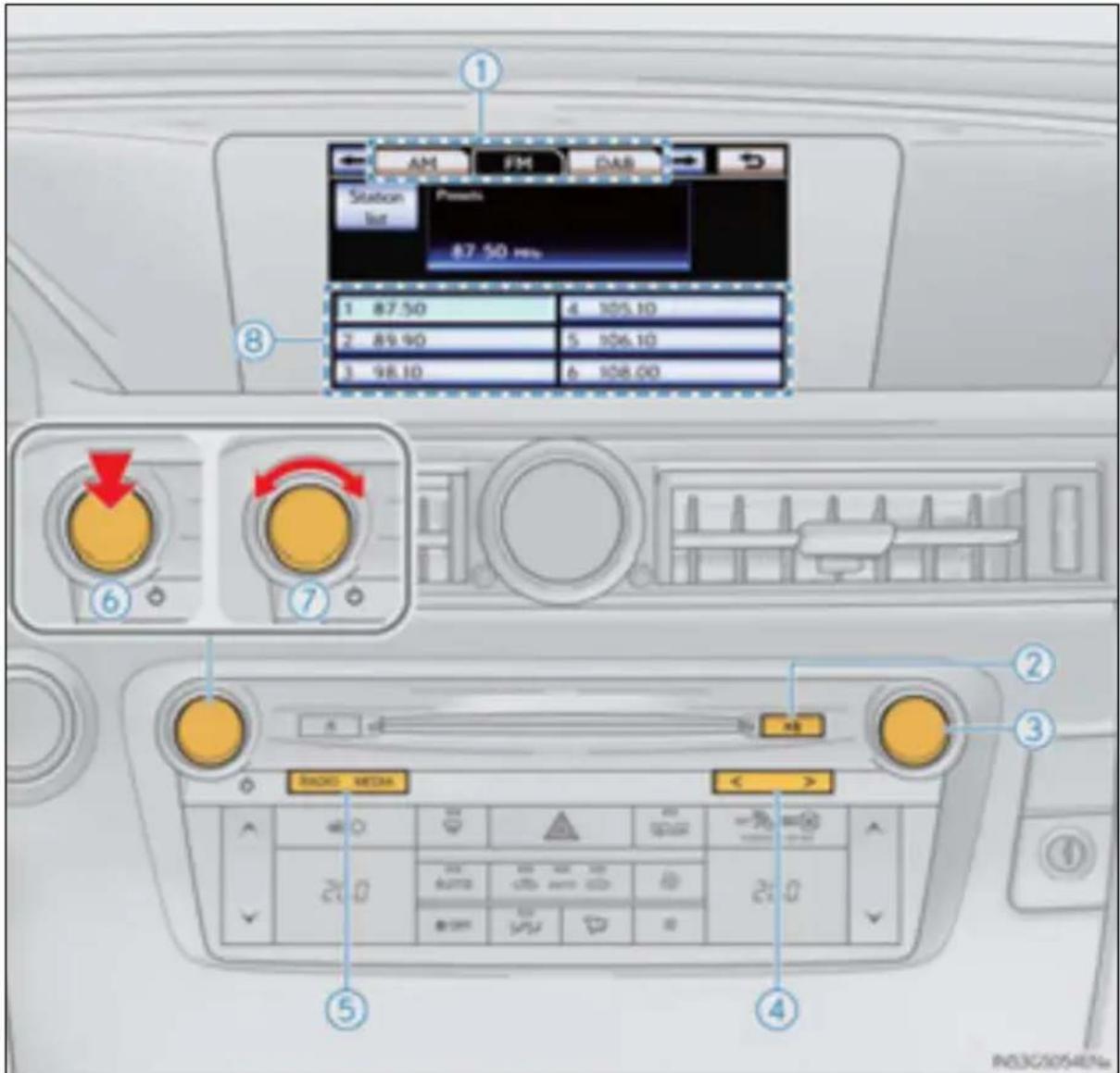 LEXUS GS 250 (2012) - Radio izmantošana - 1