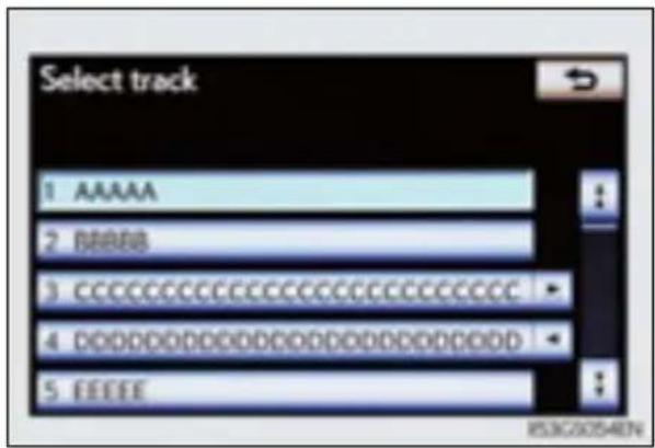 Select track 1 AAAAA 2 BBBBB 3 CCCCCCCCCCCCCCCCC 4 DDDDDDDDDDDDDDDDDDDDDDD 5 EEEEE