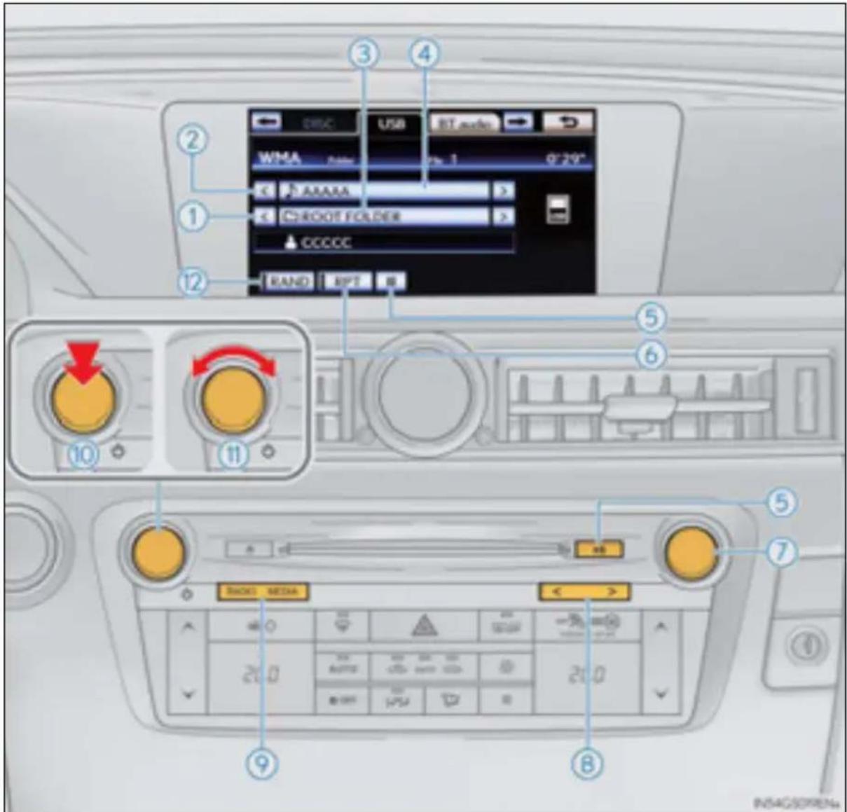 LEXUS GS 250 (2012) - USB atmiņas klausīšanās - 1