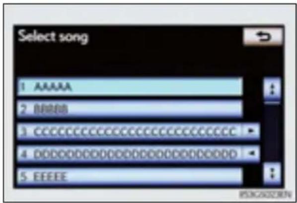 Select song 1 AAAAA 2 BBBBB 3 CCCCCCCCCCCCCCCCCCCCCCCCCC 4 DDDDDDDDDDDDDDDDDDDDDDDDD 5 EEEEE