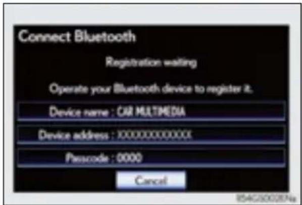 LEXUS GS 250 (2012) - Bluetooth® tâlruņa registrācija - 2