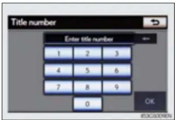 Title number Enter title number 1 2 3 4 5 6 7 8 9 0 OK 853G000REN