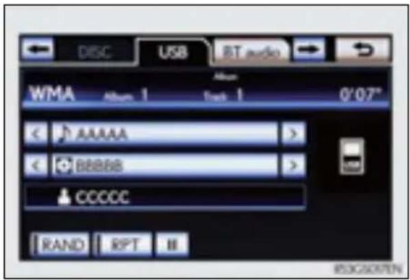 DISC USB BT audio WMA Alum 1 Fast 1 0/07" < AAAAA > < B8888 > CDCCC RAND RPT III RISC507EN