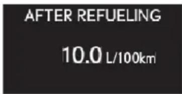 AFTER REFUELING 10.0 L/100km