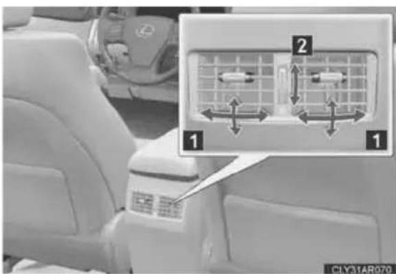 LEXUS RX 350 (2006) - Gaisa ieplūdes sprauslu stāvokļa regulēšana, to aizvēršana un atvēršana - 3