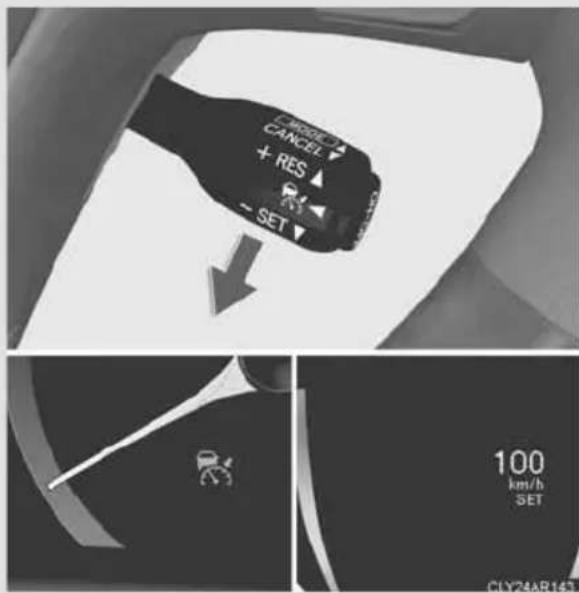 CANCEL + RES - SET 100 km/h SET CLY24AR147