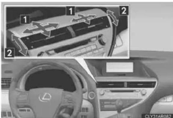 LEXUS RX 350 (2006) - Gaisa ieplūdes sprauslu stāvokļa regulēšana, to aizvēršana un atvēršana - 1