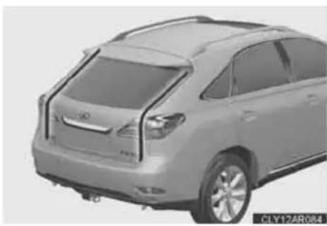 LEXUS RX 350 (2006) - ■lespiešanas aizsardzības funkcija (tikai automobiljiem ar aizmugures durvju elektropievadu) - 1