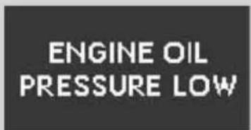 ENGINE OIL PRESSURE LOW