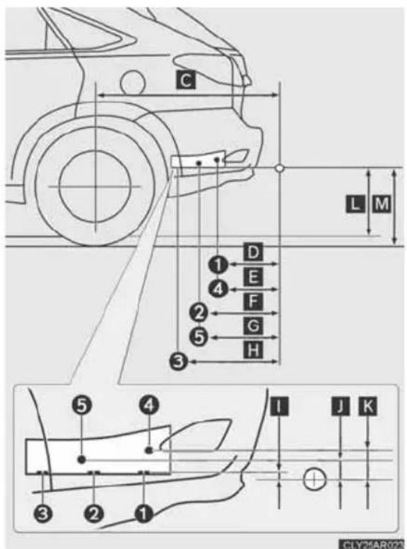 LEXUS RX 350 (2006) - Vilkšanas āka / sakabes un āka lodes uzstādīšanas stāvokļi - 2