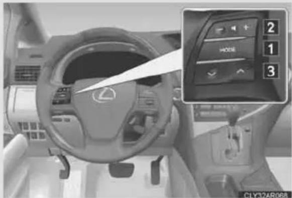LEXUS RX 350 (2006) - Dažas audio īpatnības var vadīt izmantojot slēdžus uz stūres. - 1
