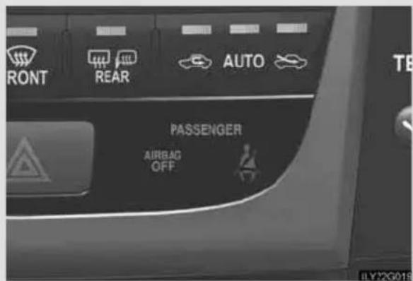 RONT REAR AUTO PASSENGER AIRBAG OFF