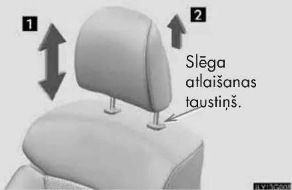 1 2 Slēga atlaišanas taustiņš.