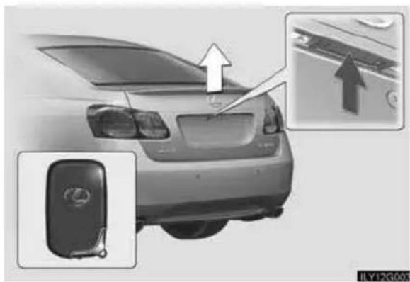 LEXUS GS 450h (2006) - Bagāžas nodalijuma atslēgšana - 1