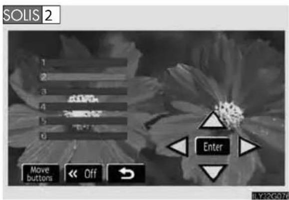 SOLIS 2 1 2 3 4 5 6 Move buttons Off Enter ILYSC076