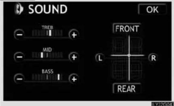 SOUND TREB + MID + BASS + OK FRONT L R REAR ILY32G047