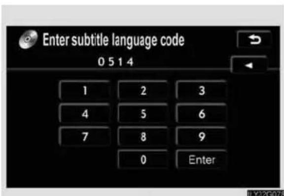 Enter subtitle language code 0 5 1 4 1 2 3 4 5 6 7 8 9 0 Enter