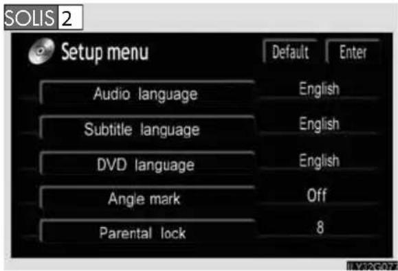 LEXUS GS 450h (2006) - Parāda "Setup menu" (lestatīšanas izvēlne) ekrānu - 1