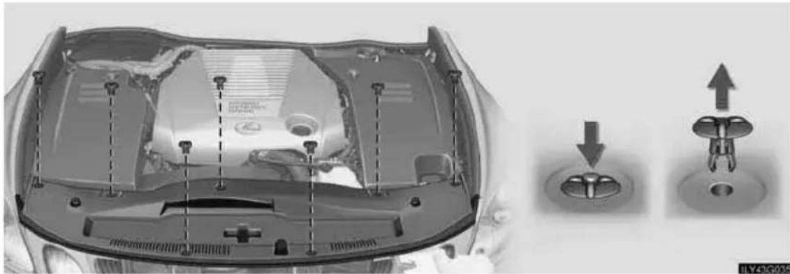 LEXUS GS 450h (2006) - Pārsega nonemšana (automobili ar kreisās puses vadību) - 1