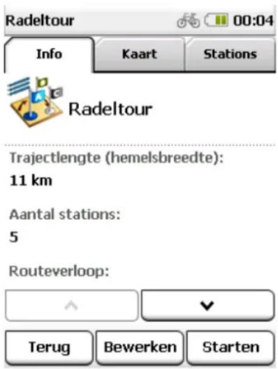 Radeltour 00:04 Info Kaart Stations Radeltour Trajectlengte (hemelsbreedte): 11 km Aantal stations: 5 Routeverloop: Terug Bewerken Starten