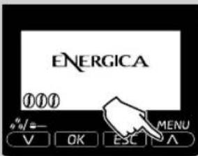 ENERGICA 000 %/-# V OK ESC MENU