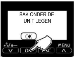 BAK ONDER DE UNIT LEGEN OK V OK ESC MENU Λ