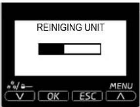 REINIGING UNIT V%/- OK ESC MENU