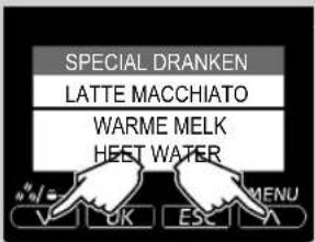 SPECIAL DRANKEN LATTE MACCHIATO WARME MELK HEET WATER V UK ESC A MENU