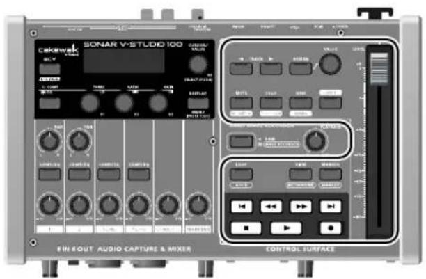 SONAR V-STUDIO 100 CANCE IN EOUT AUDIO CAPTURE & MIXER CONTROL SURFACE