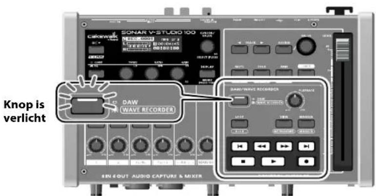 SONAR V-STUDIO 100 DAW/WAVE RECORDER Knop is verlicht