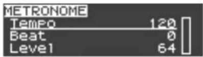 METRONOME Tempo 120 Beat 0 Level 64