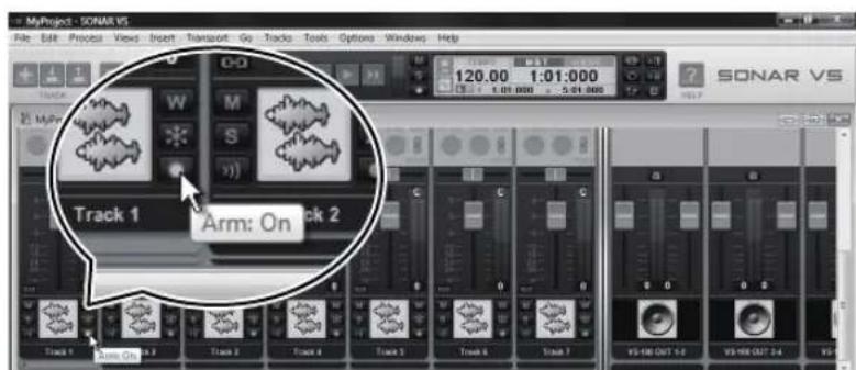 ROLAND VS-100 - De gewenste track gereedmaken voor opname - 4
