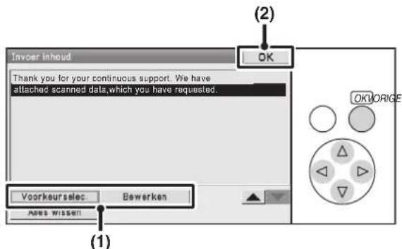 SHARP MX-C380P - Wijzig de inhoud van het bericht door de toets [Inhoud] te selecteren. - 1