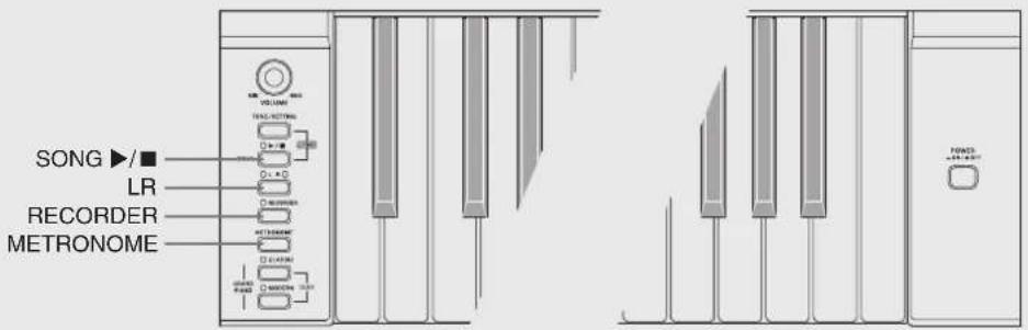 SONG ▶/ LR RECORDER METRONOME