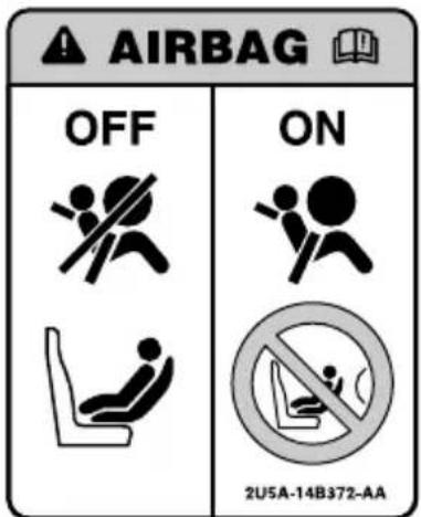 AIRBAG OFF ON 2U5A-14B372-AA