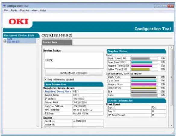 OKI C841 - Configuration Tool - 1