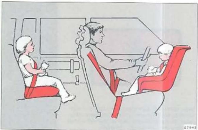 VOLVO 760 (1987) - kinderen vanaf de leeftijd dat zij kunnen zitten ot een lengte van ongeveer 117 cm lichter dan ca 18 kg) - 1