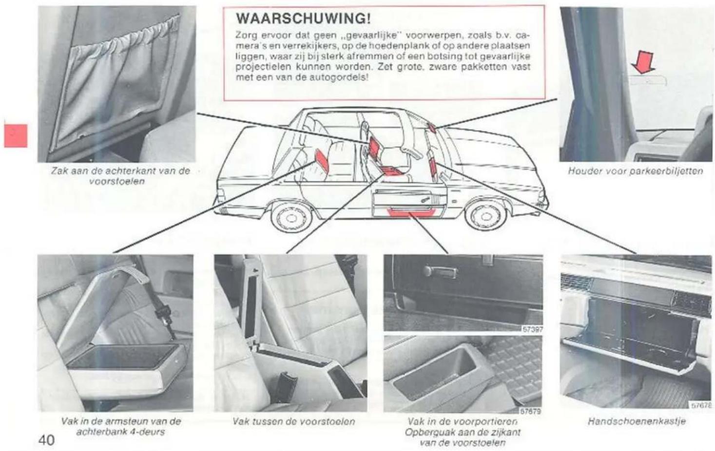VOLVO 760 (1987) - Opbergplaatsen - 1